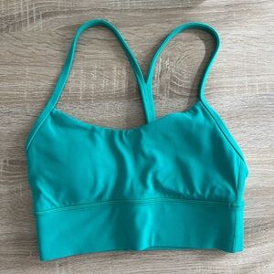 Lululemon Flow Y Longline Sports Bra in Green Size 2